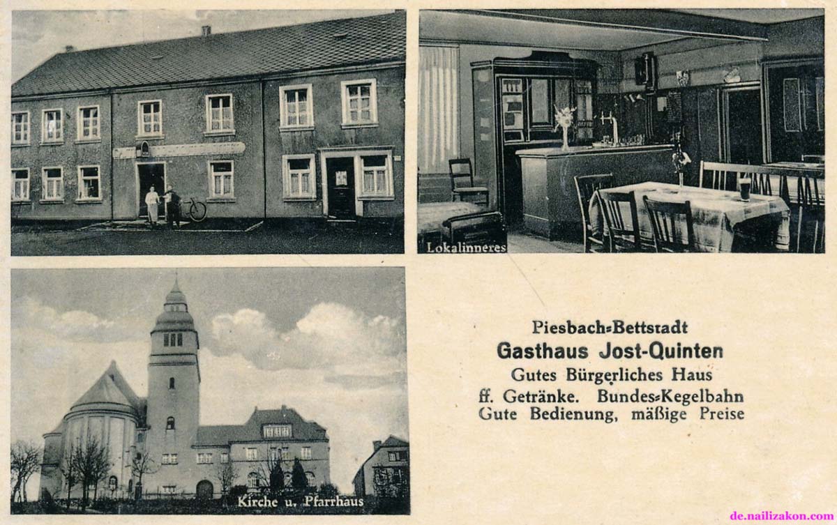 Nalbach. Piesbach - Gasthaus Jost Quinten, 1940