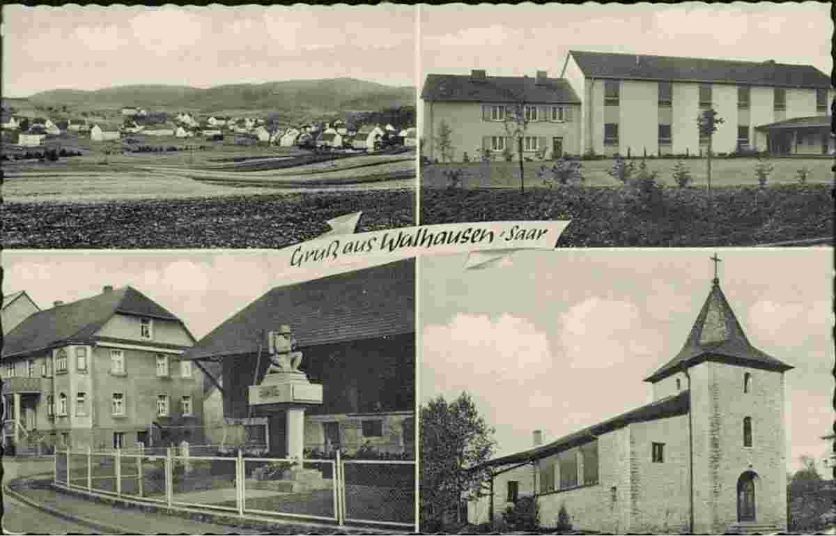 Nohfelden. Walhausen - Panorama von Orts, um 1963
