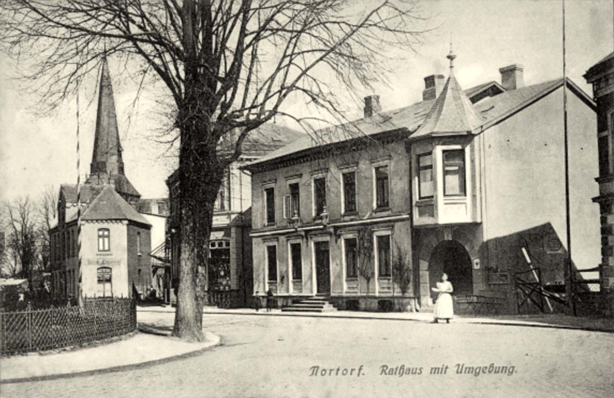 Nortorf. Rathaus mit Umgebung, 1912