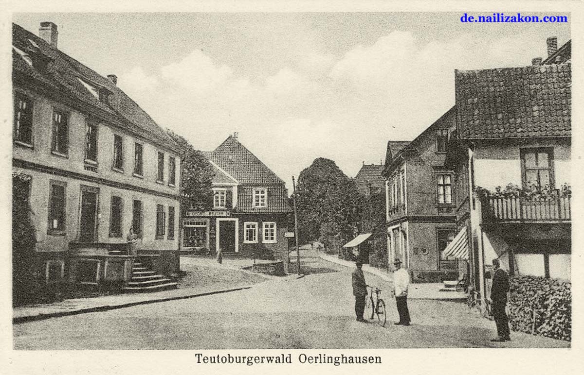 Oerlinghausen. Panorama von Stadtstraße