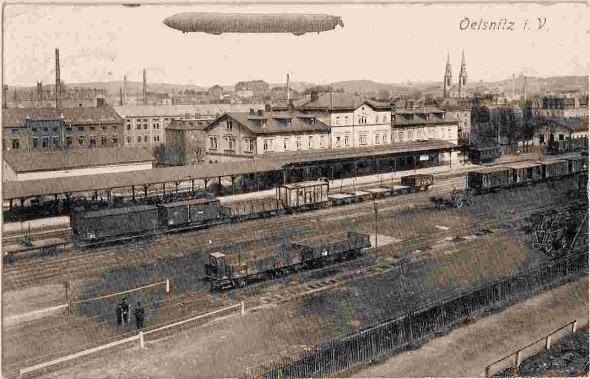 Oelsnitz (Vogtland). Bahnhof, 1913