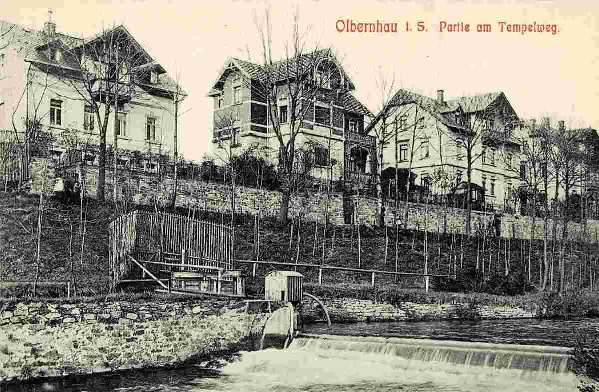 Olbernhau. Partie am Tempelweg, 1910