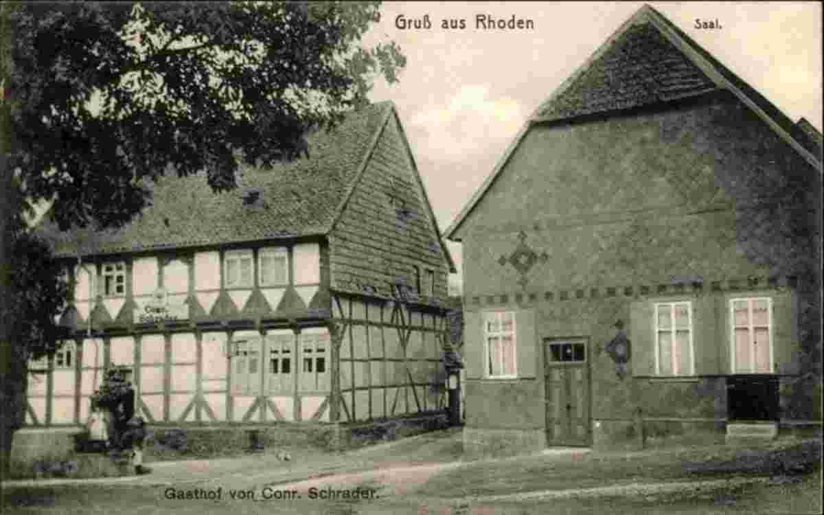 Osterwieck. Rhoden - Gasthof von Conrad Schrader, 1913