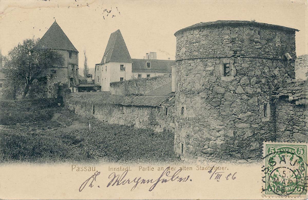 Passau. Innstadt - Alten Stadtmauer, 1906