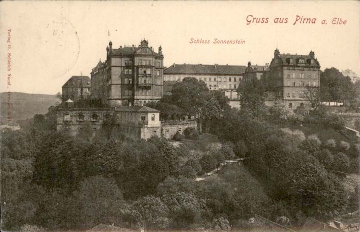 Pirna. Schloß Sonnenstein, 1907