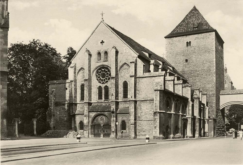 Regensburg. Ulrichskirche, um 1960