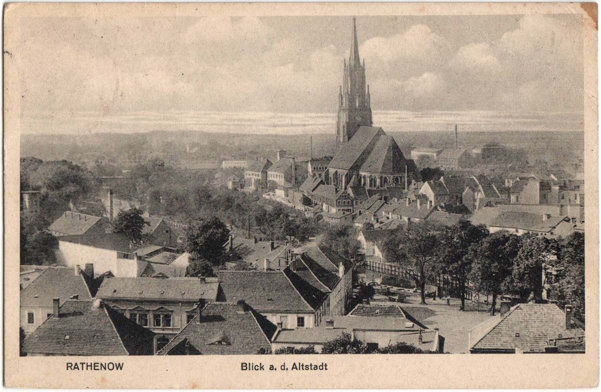 Rathenow. Blick auf die Altstadt, 1921