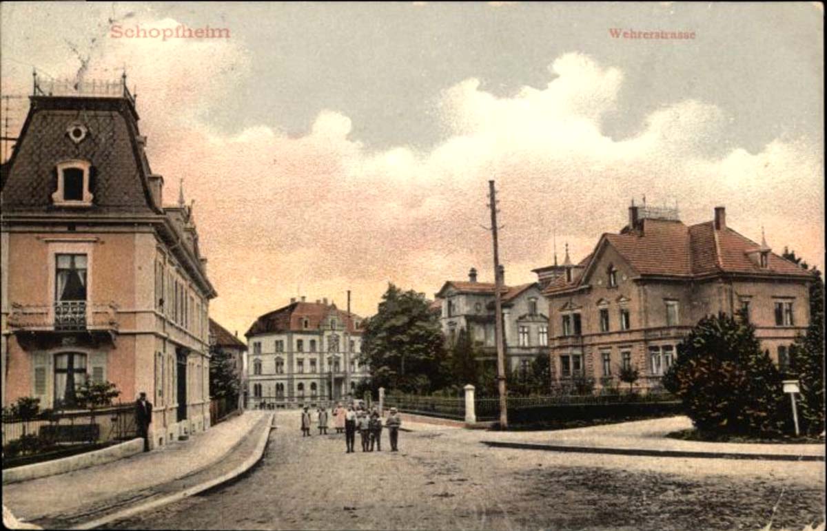 Schopfheim. Wehrer Straße, 1913