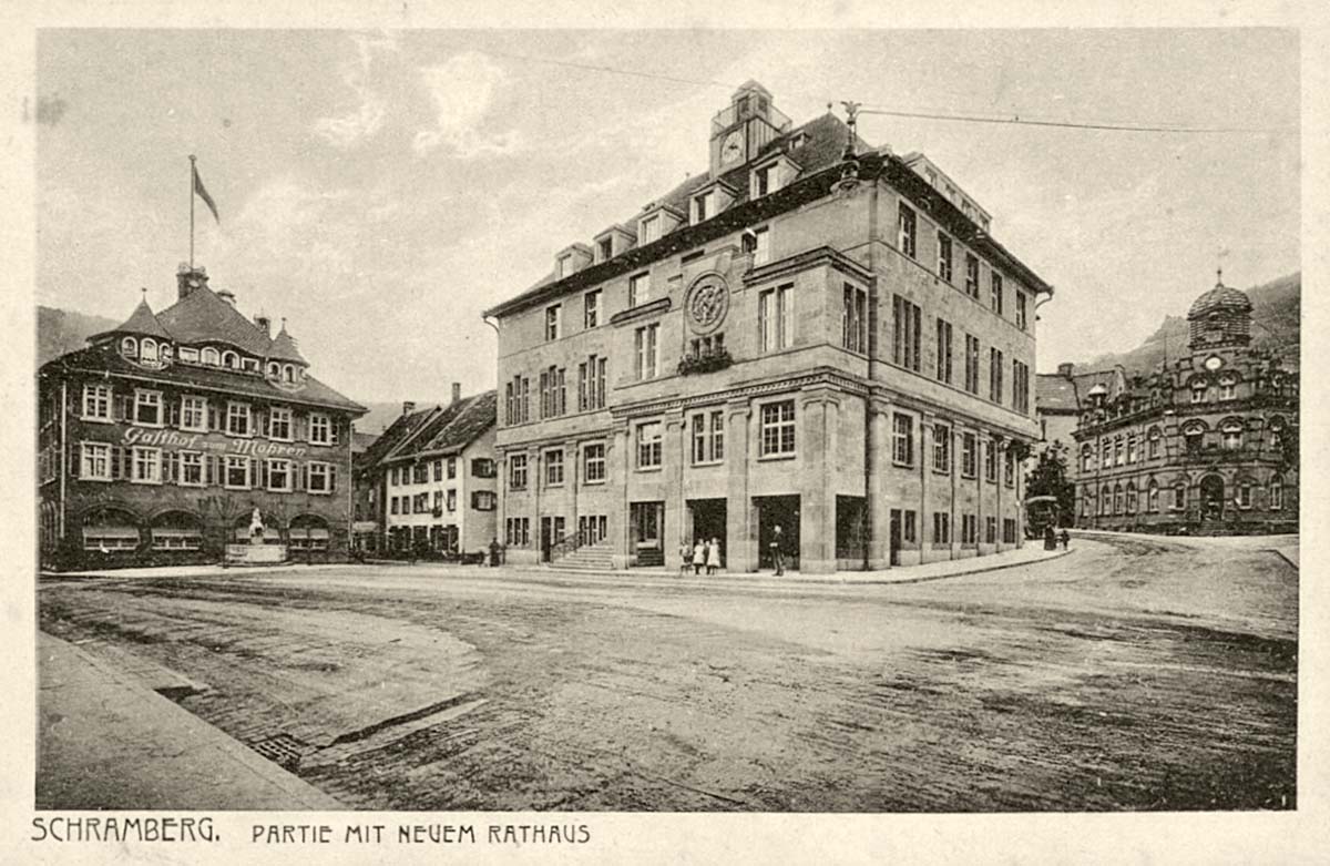 Schramberg. Rathaus - La Mairie, um 1920