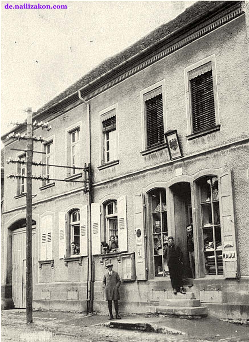 Stutensee. Friedrichstal - Poststelle, Rheinstraße 56, 1923