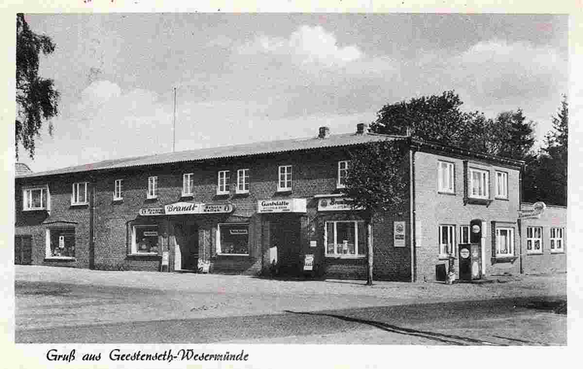 Schiffdorf. Geestenseth - Gasthof Brummerloh, Kaufhaus Brandt, 1959