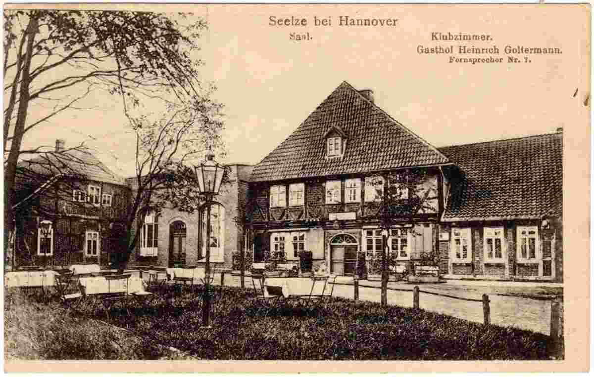 Seelze. Klubzimmer, Gasthof Heinrich Goltermann, 1920
