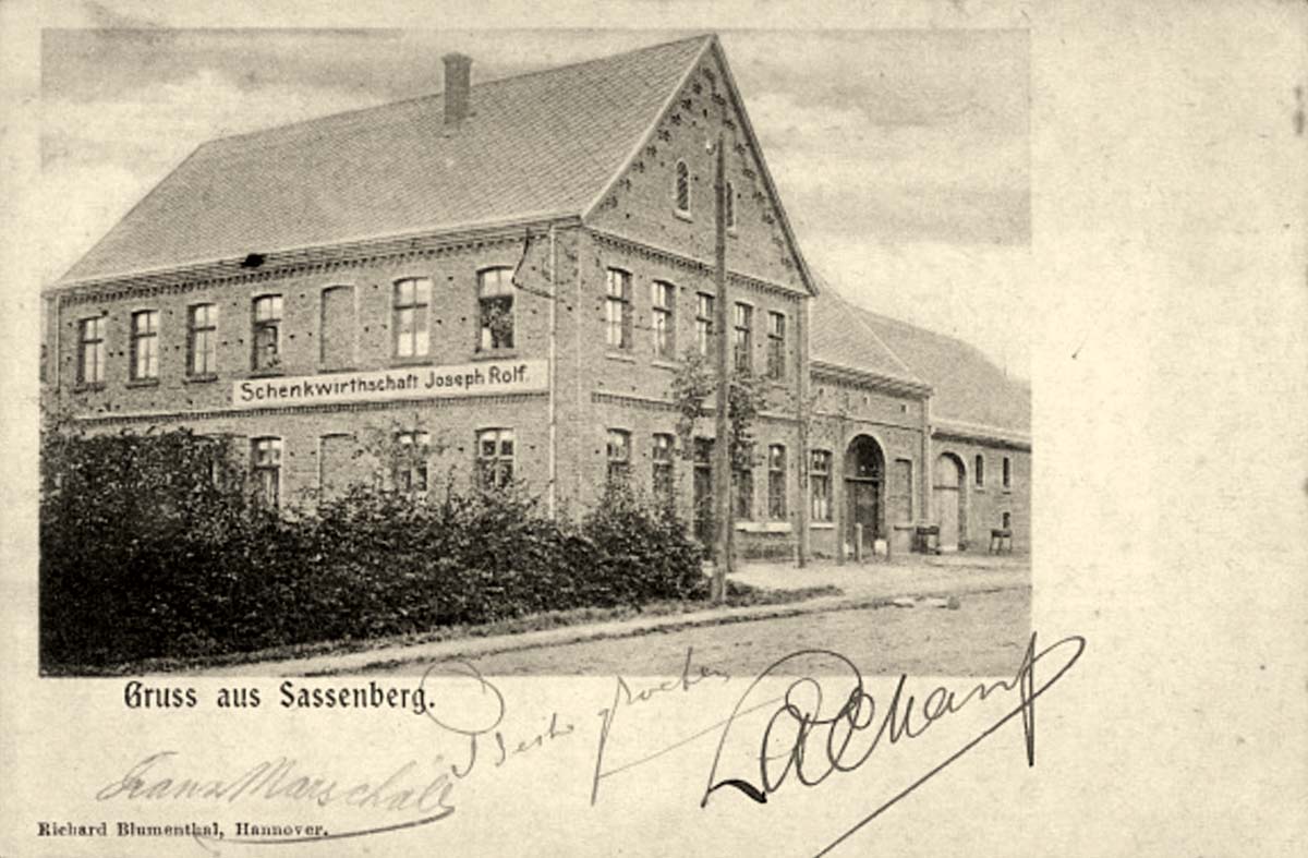 Sassenberg. Schenkwirtschaft Joseph Rolf, 1901