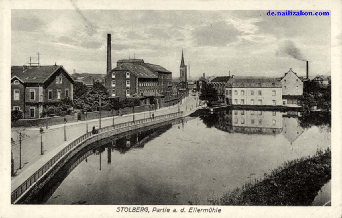 Stolberg (Rheinland). Panorama Ellermühle, 1918