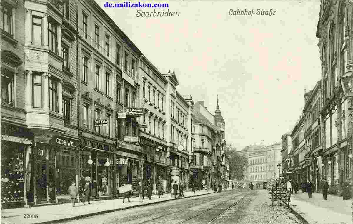 Saarbrücken. Bahnhofstraße, 1909
