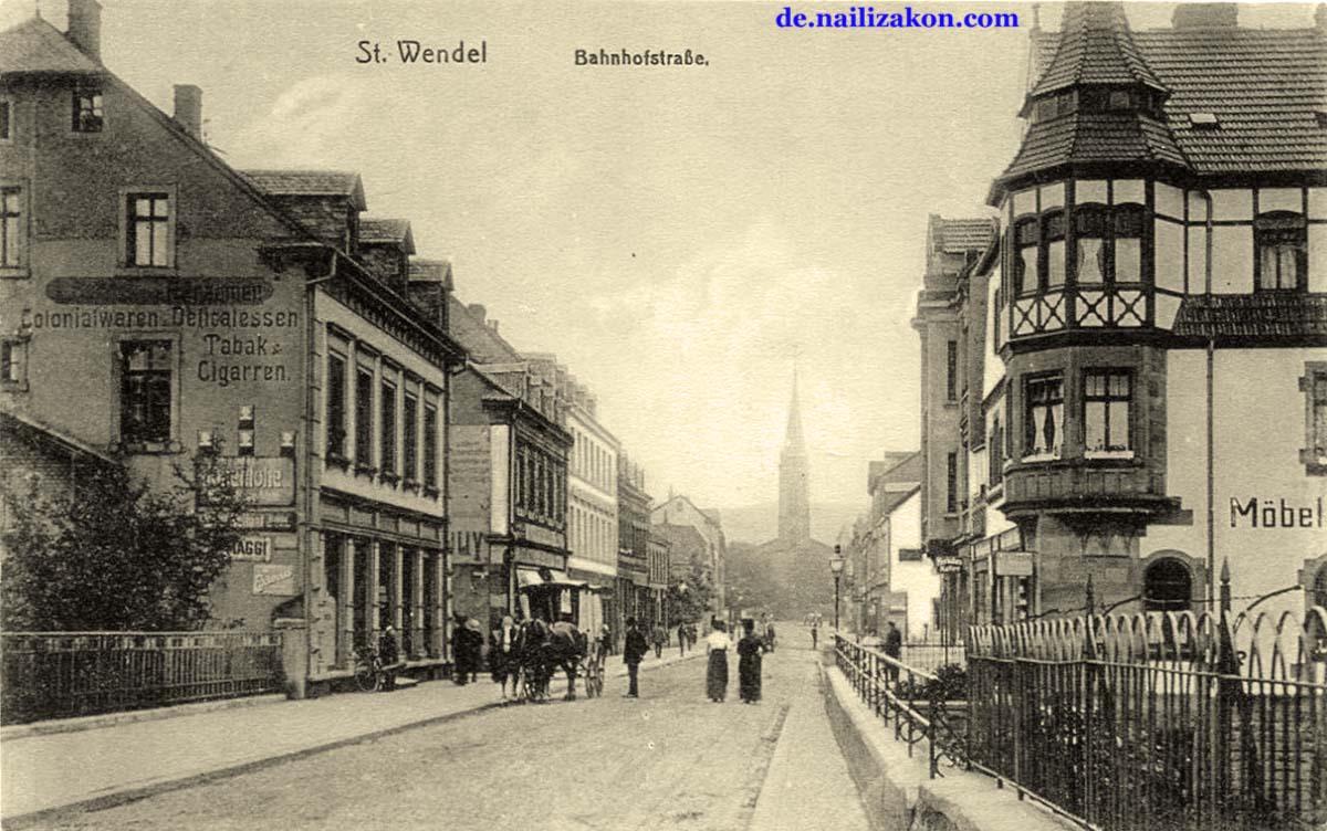Sankt Wendel. Bahnhofstraße, 1918