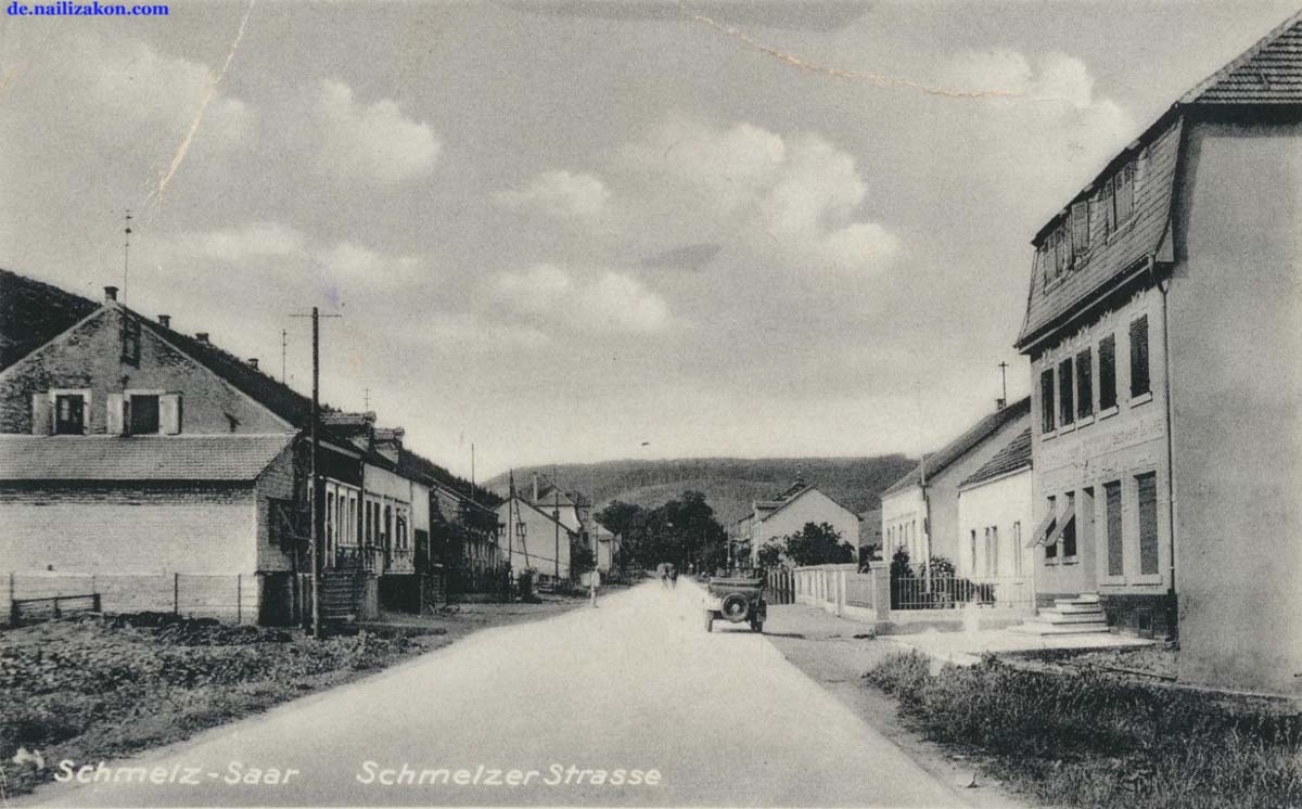 Schmelz (Saar). Schmelzer Straße, 1945