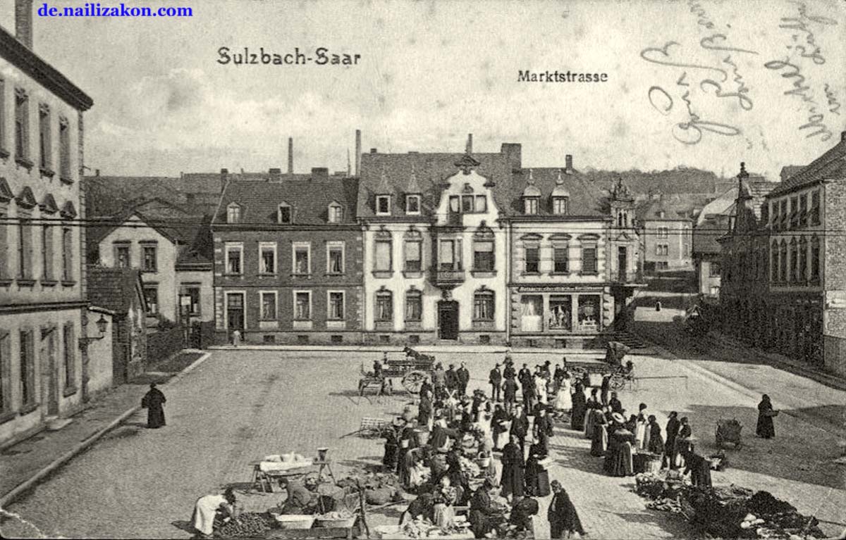 Sulzbach (Saar). Marktplatz, 1910