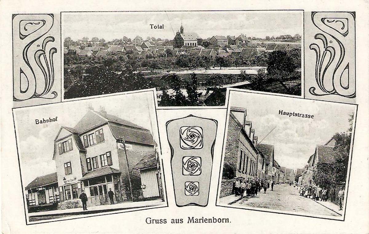 Sommersdorf. Marienborn - Bahnhof, Hauptstrasse, 1904