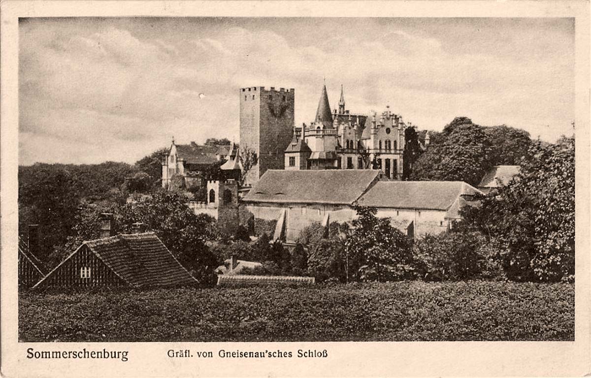 Sommersdorf. Sommerschenburg - Schloß von Grafen Gneisenau, 1929