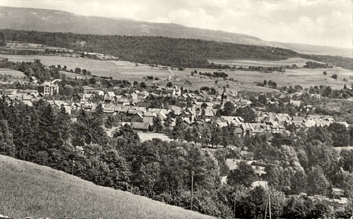 Schalkau. Panorama der Stadt, 1958