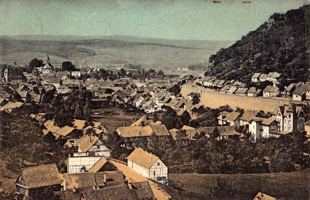 Suhl. Panorama der Stadt, 1908