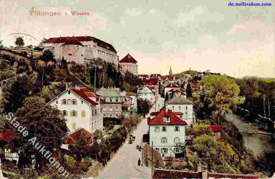 Tübingen. Panorama der Stadt von Westen