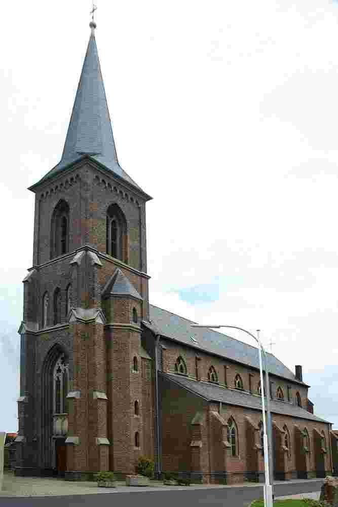 Titz. Jackerath - Katholische Pfarrkirche St. Maria Schmerzhafte Mutter, erbaut 1854-1858
