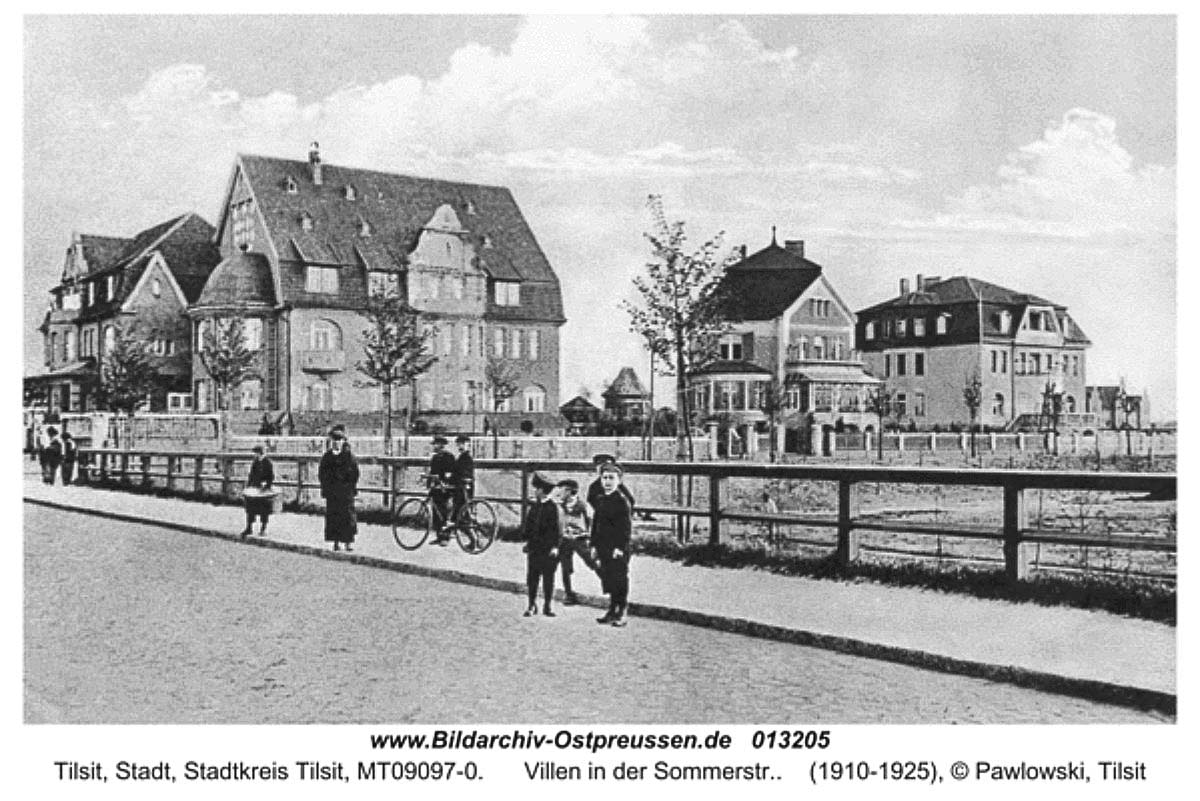 Tilsit (Sowetsk). Villen in der Sommerstraße, 1910-1925