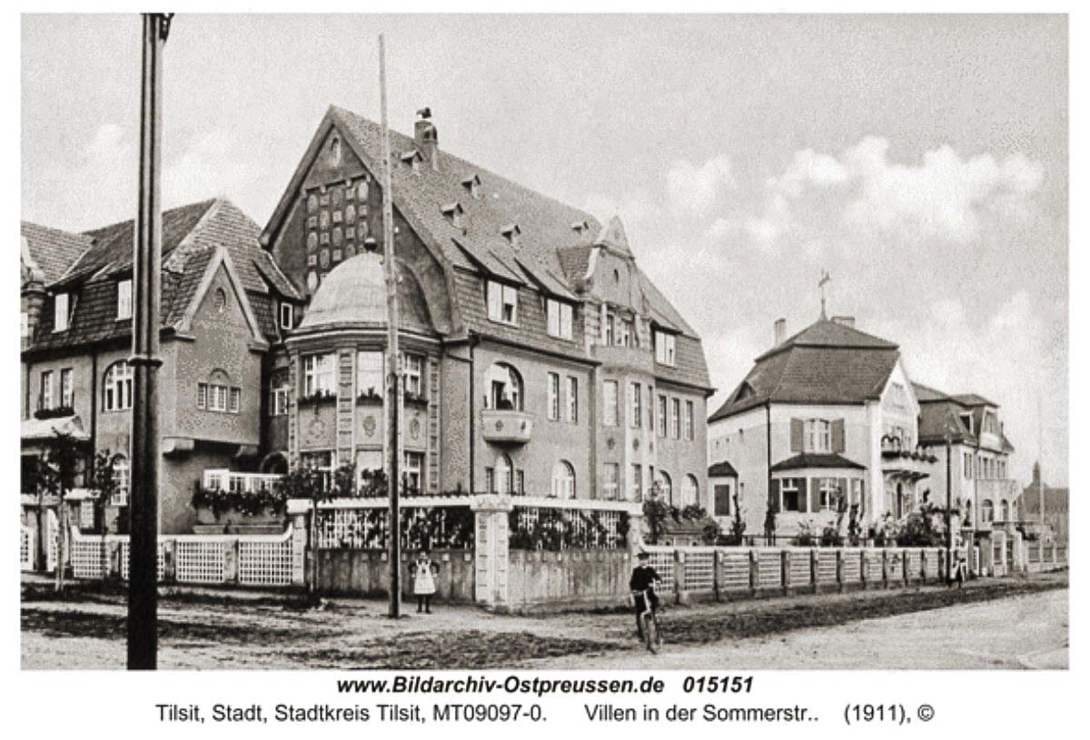 Tilsit (Sowetsk). Villen in der Sommerstraße, 1911