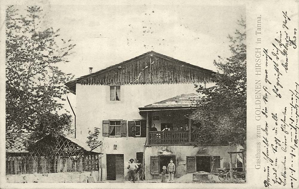 Tanna. Gasthaus zum Goldenen Hirsch, 1910
