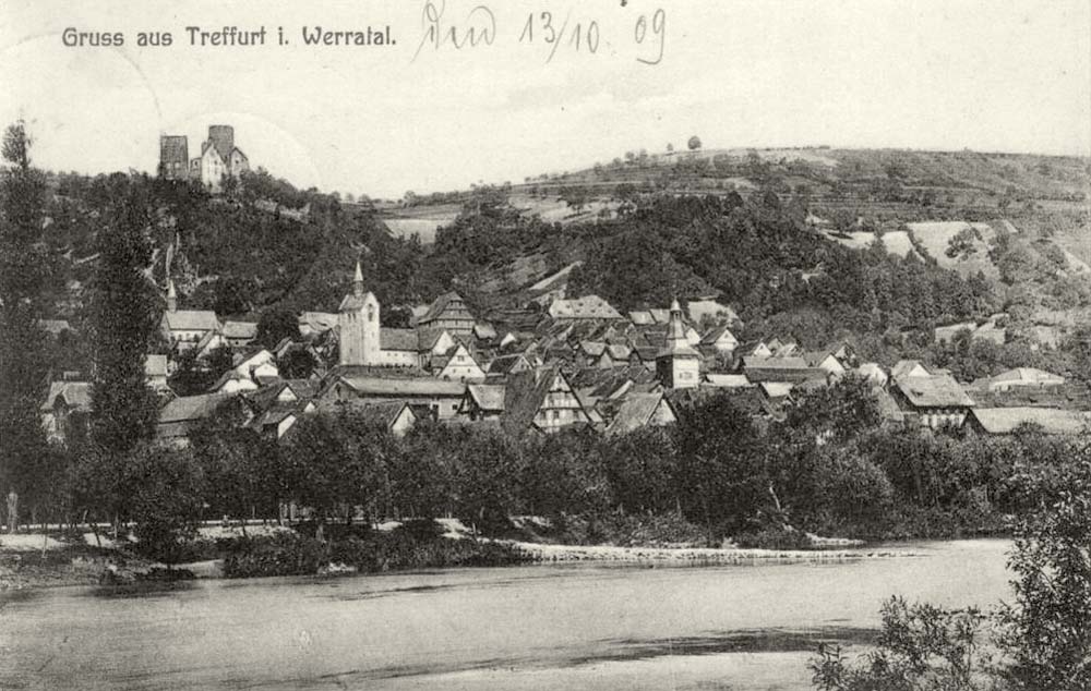 Treffurt. Panorama der Stadt, 1909