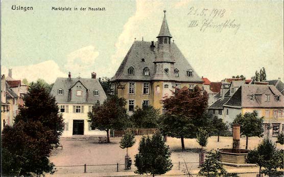 Usingen. Marktplatz in der Neustadt, 1918