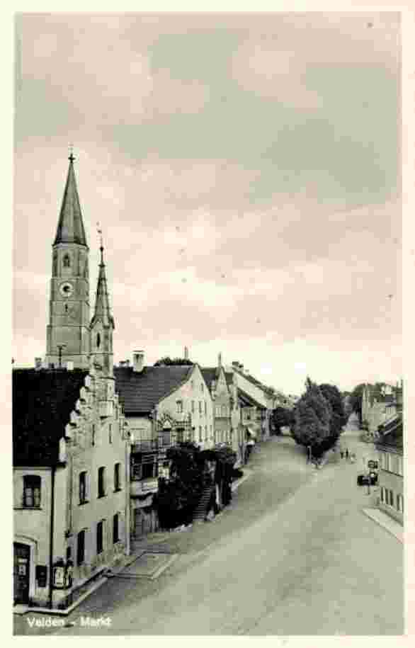 Velden. Markt mit Kirchturm, 1941