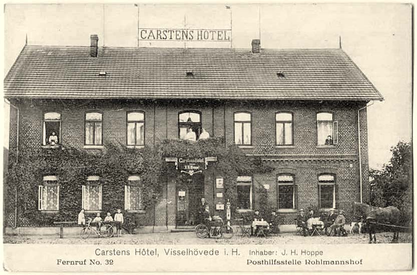 Visselhövede. Carstens Hotel, Inhaber J. H. Hoppe, 1922