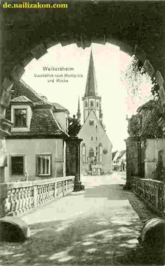 Weikersheim. Marktplatz und Kirche