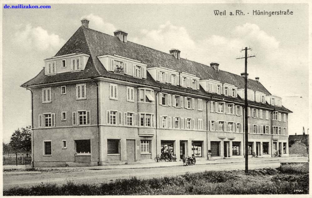Weil am Rhein. Hüninger Straße, 1944