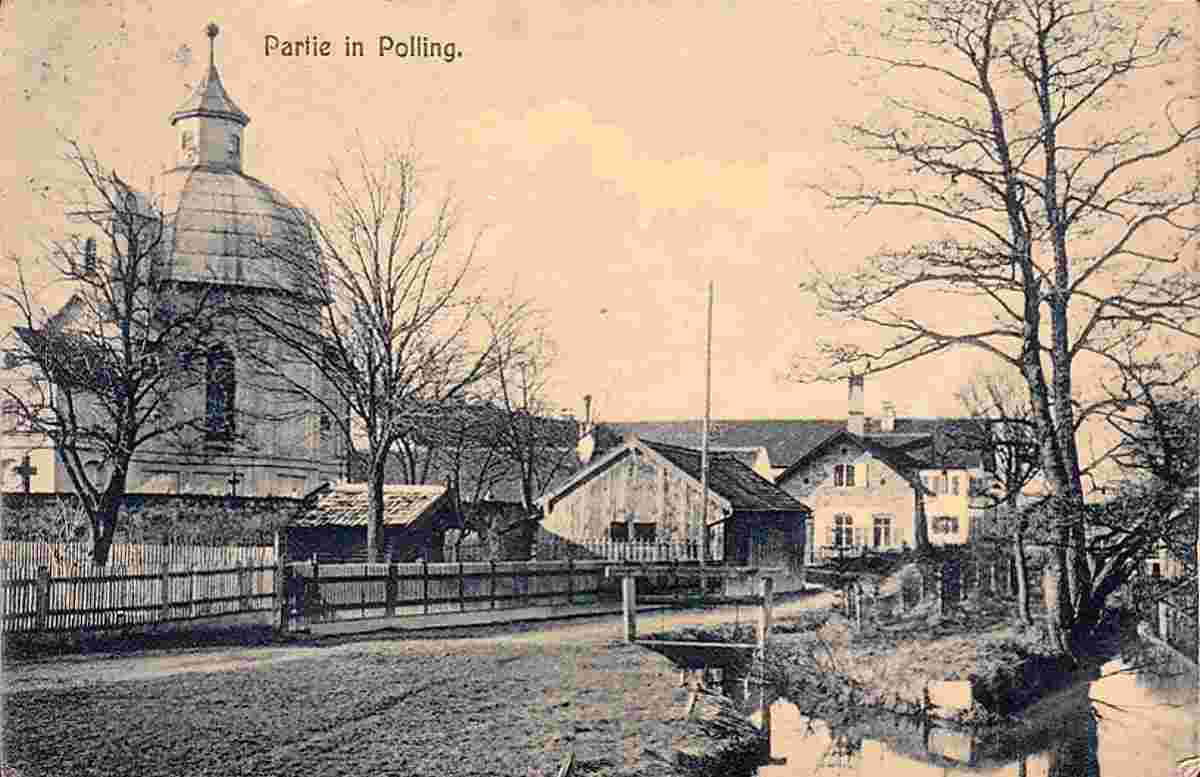 Weilheim in Oberbayern. Polling - Kirche, 1913