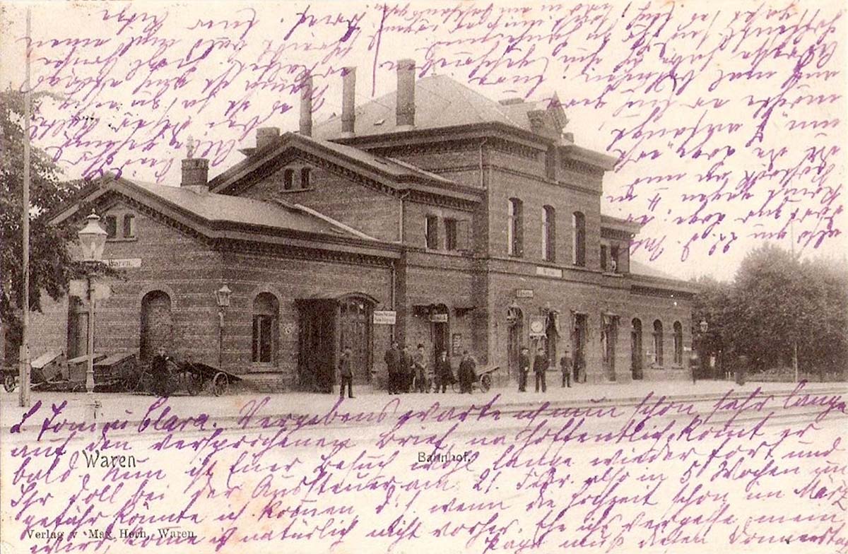 Waren (Müritz). Bahnhof, 1903