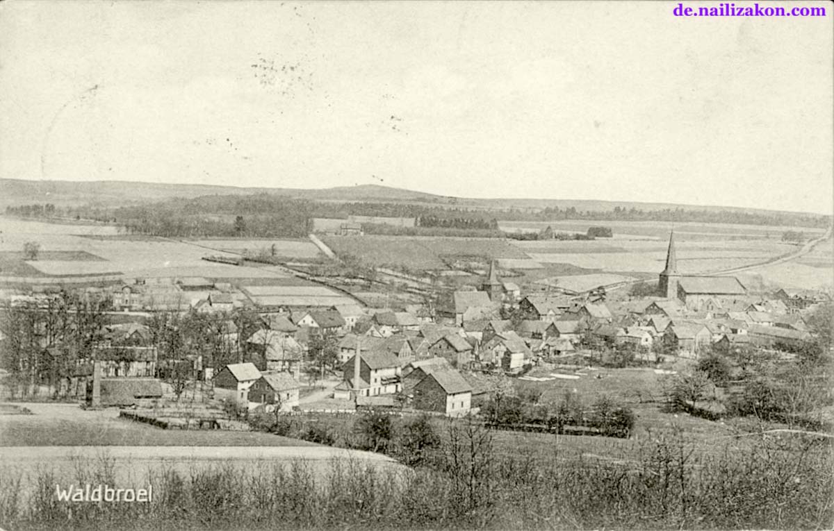 Waldbröl. Panorama der Stadt, 1914