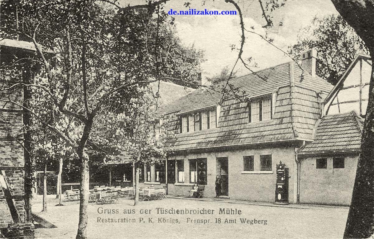 Wegberg. Tüschenbroicher - Restaurant und Gasthaus P. K. Königs, 1918
