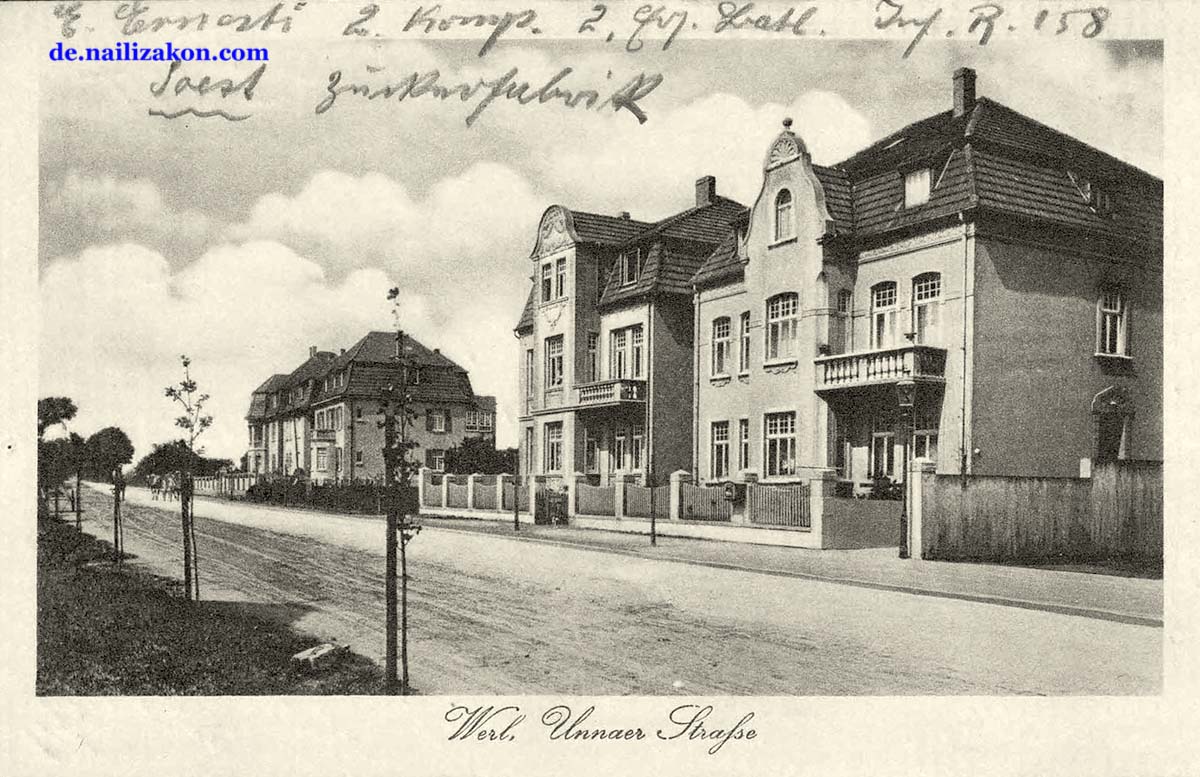Werl. Unnaer Straße, 1915