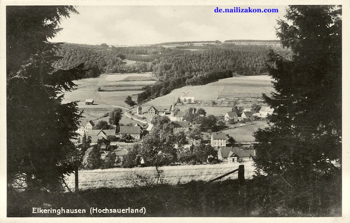 Winterberg. Panorama von Stadtteil Elkeringhausen