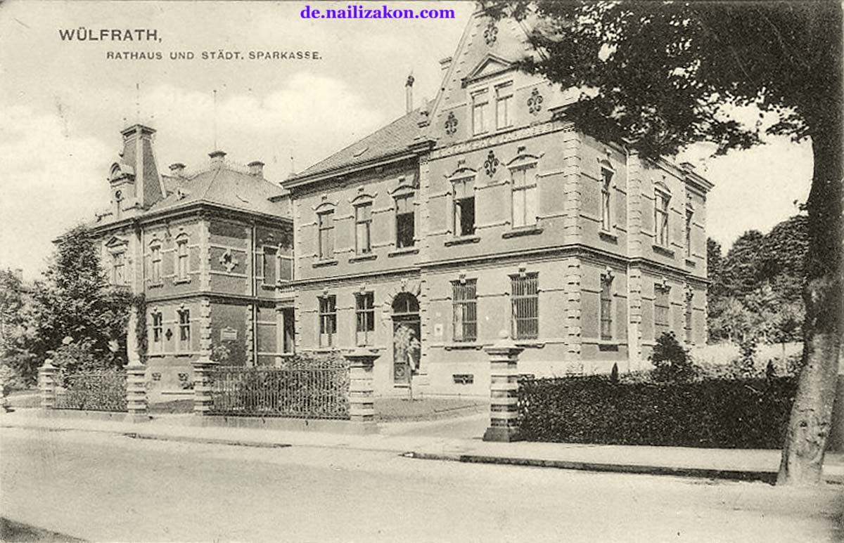 Wülfrath. Rathaus und Städtische Sparkasse, 1913