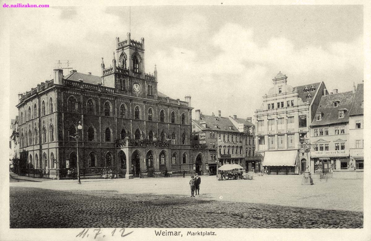 Weimar. Marktplatz, 1912