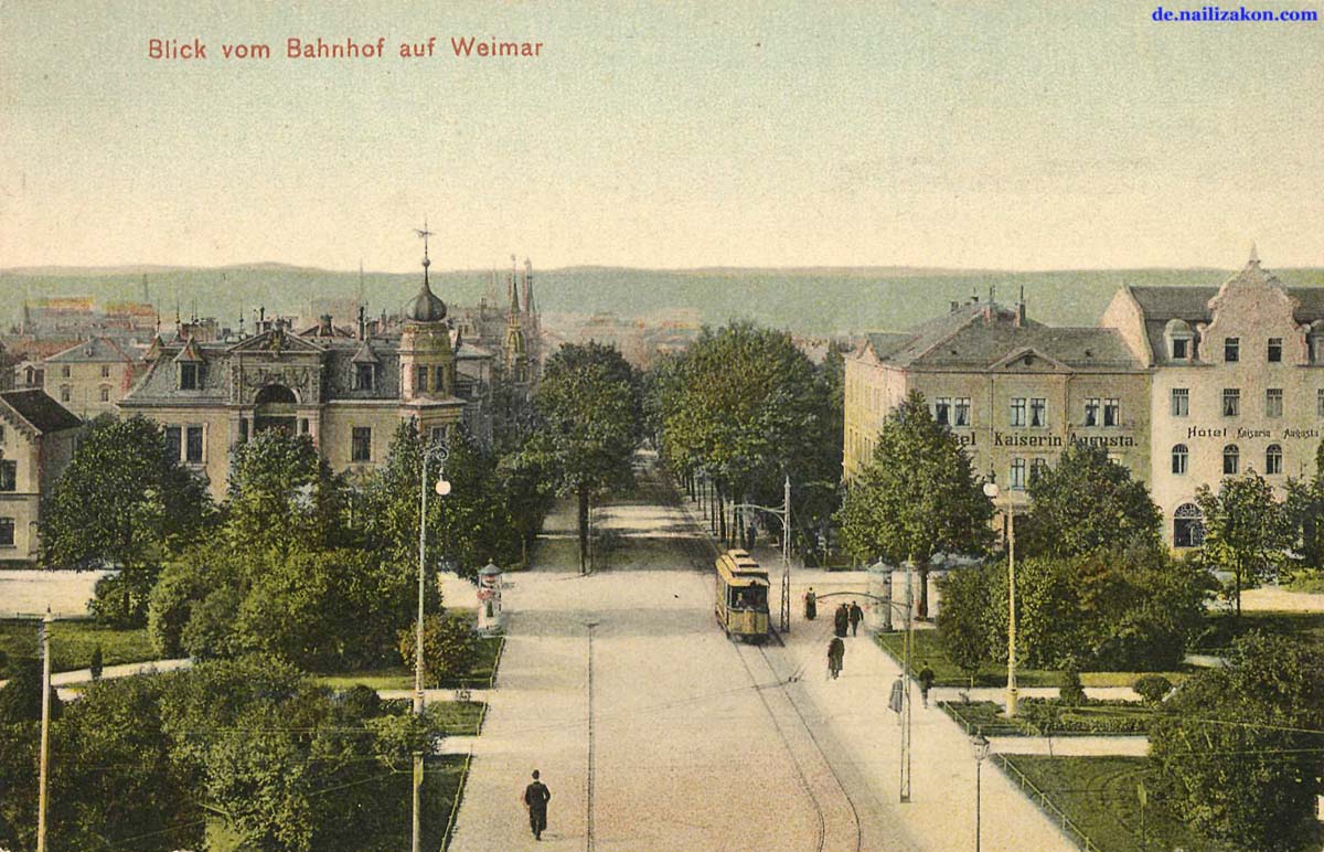 Weimar. Panorama der Stadt vom Bahnhof