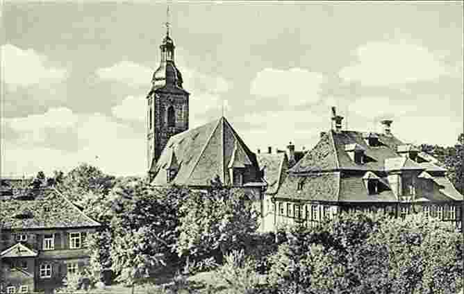 Zirndorf. Stadtpfarrkirche und Pfarrhaus