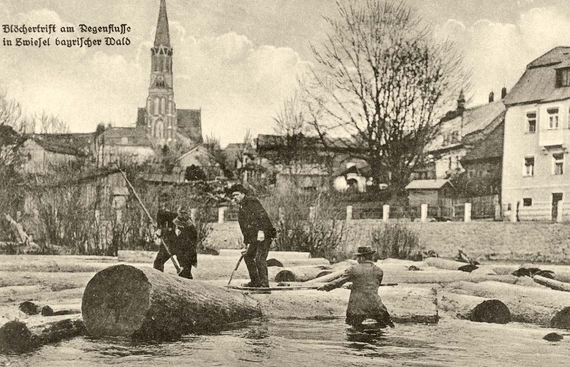 Zwiesel. Blöchertrift am Regenflusse, 1910