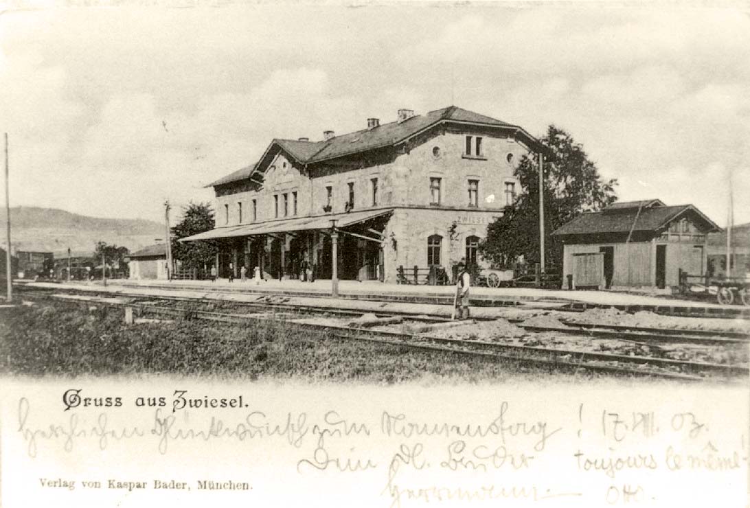 Der Bahnhof Zwiesel im Jahr 1903