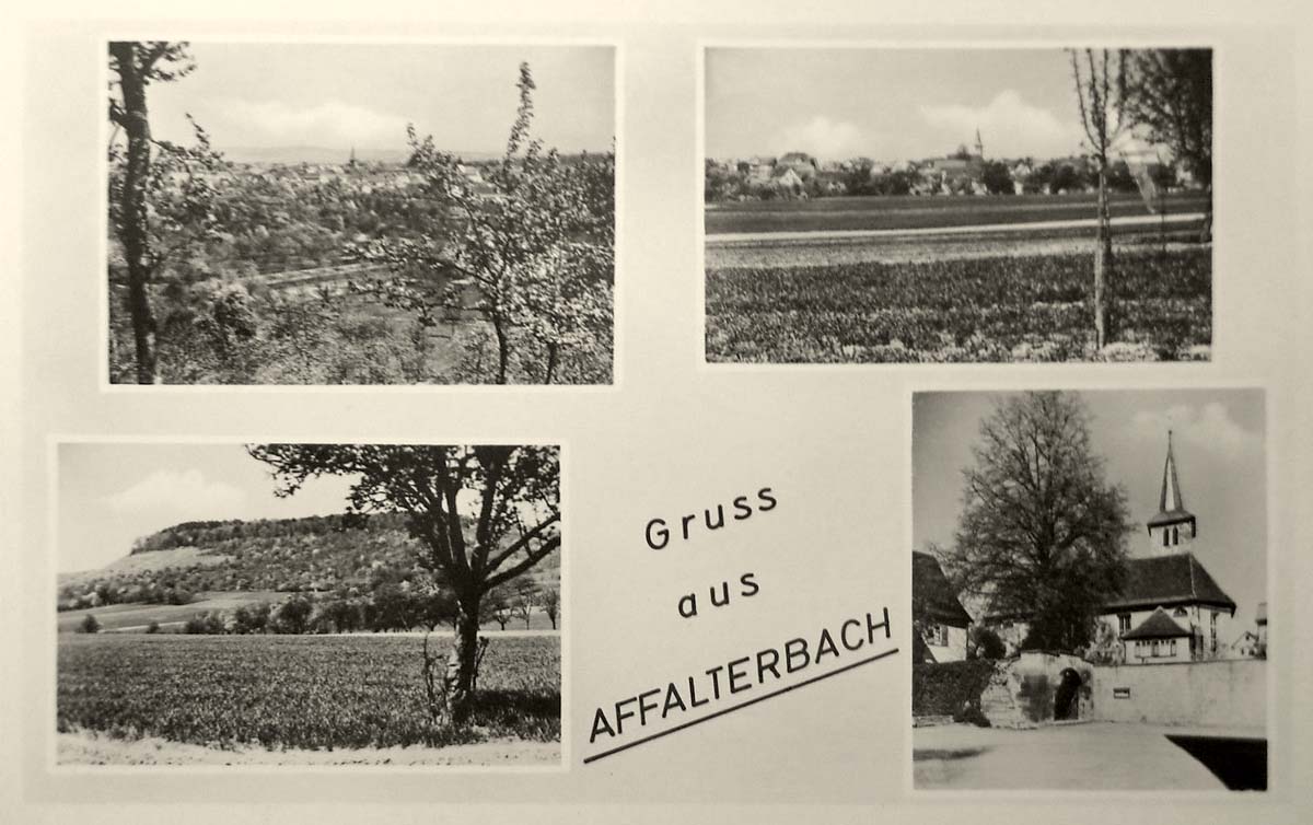 Panorama von Affalterbach um 1940s
